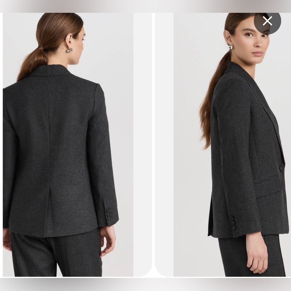 NWT Vince Blazer Plus Size XXL / 2X Dark Gray Blue Office Work Buttons New